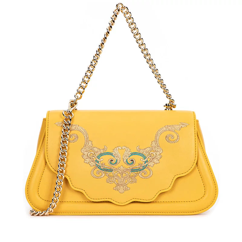 Yellow Embroidered