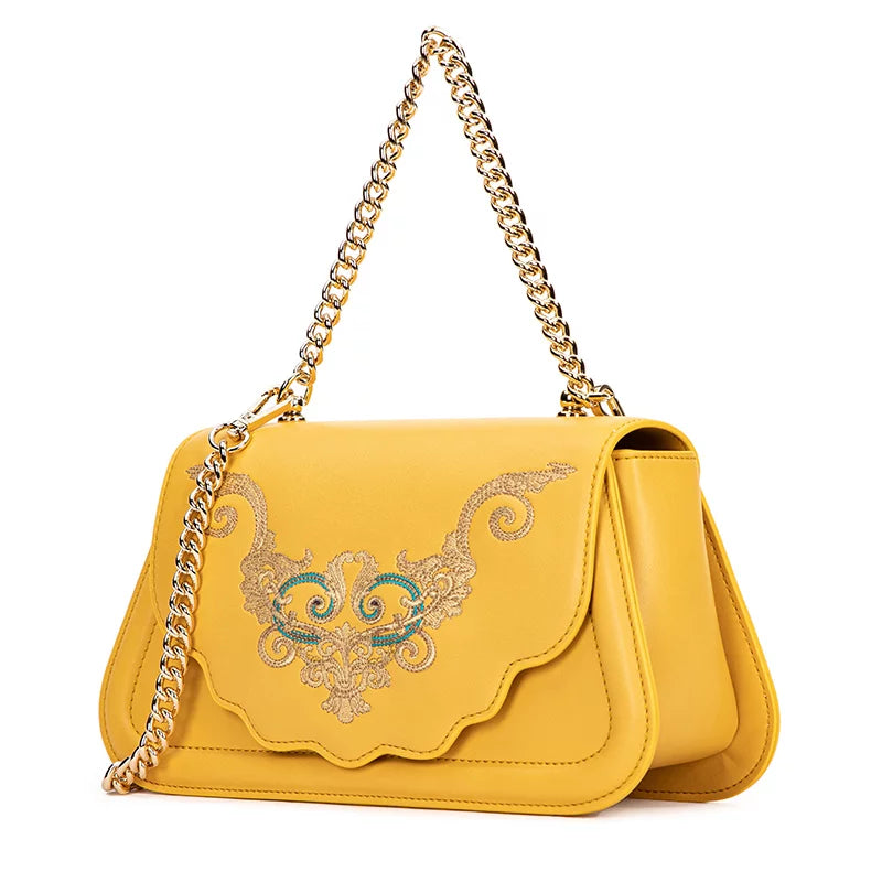 Yellow Embroidered