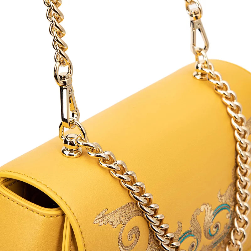 Yellow Embroidered